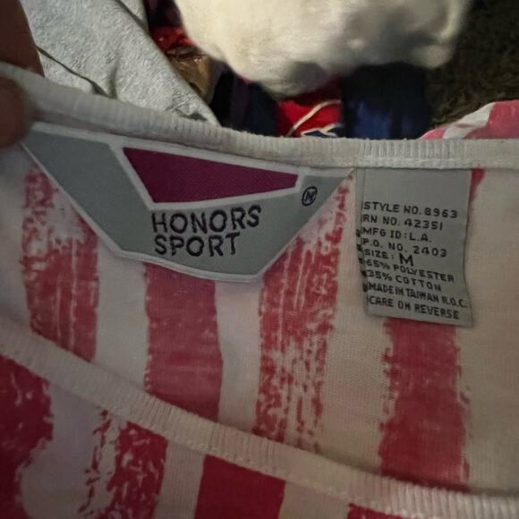 HONORS SPORT cotton blend patterned T-shirt M - Picture 2 of 4